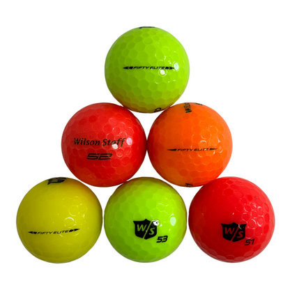 Wilson Staff Fifity Elite Color Mix Used Golf Balls