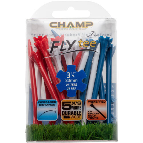 3 1/4" Patriot Champ Fly Tees -25 Pack