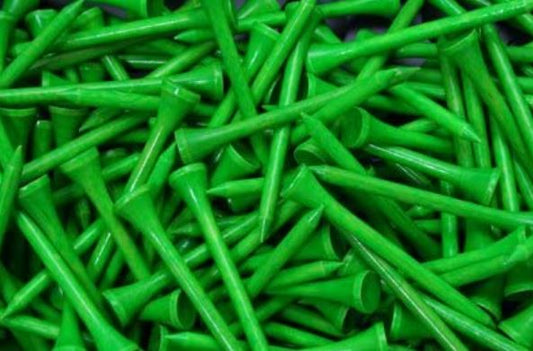 2 3/4" Wood Tees (100 Pack) Neon Green