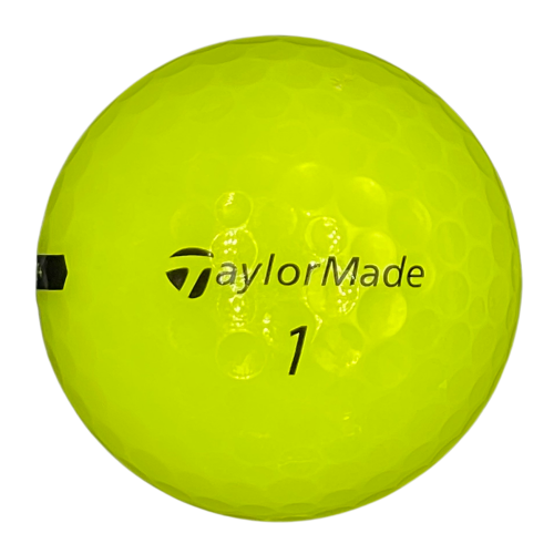 TaylorMade Burner Yellow recycled and used golf balls.