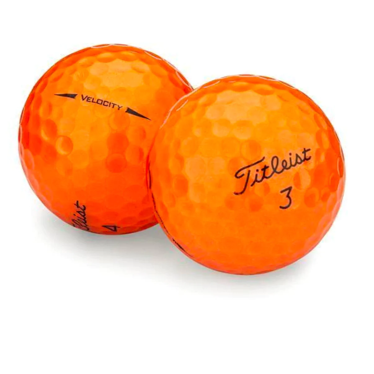 Titleist Velocity orange preowned recycled and used golf balls