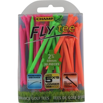 2 3/4" Assorted Champ Fly Tees -30 Pack - golfballs.net