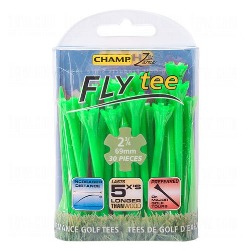 2 3/4" Lime Green Champ Fly Tees -30 Pack