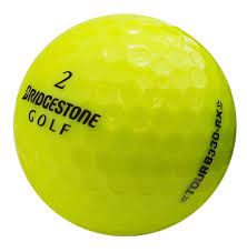 Bridgestone Tour B330 RX Yellow recycled and used golf balls.